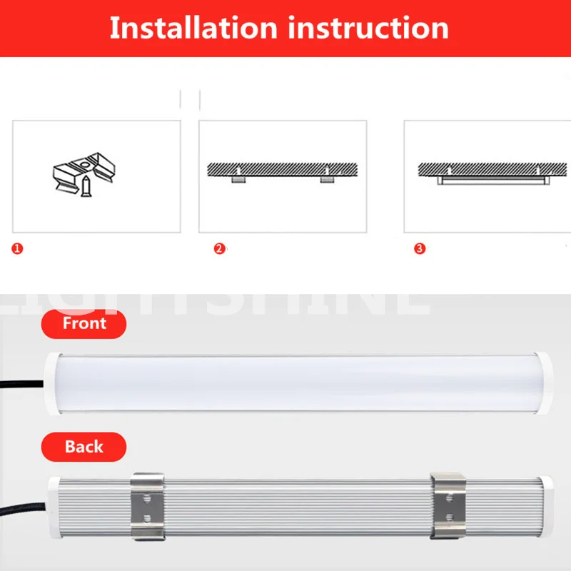 Machine Tool Lamp Waterproof And Dustproof 6w10w With Cover Machine Tool Lighting Electrical Box Cabinet Strip Lamp