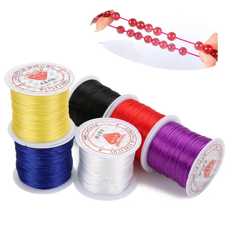 50meters Strong Elastic Cord Thread For Beading Bracelet Necklace 0.5mm Nylon Crystal Stretch String Wire DIY Jewelry Making