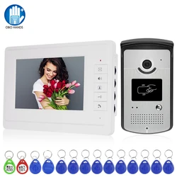 Home RFID Video Intercom System Wired Video Doorbell Door Phone Waterproof IR Camera Two-way Audio for Apartment Access Control