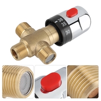 Brass Thermostatic Mixing Valve Water Temperature Pipe Basin Thermostat Motorized Ball Valve Vacuum Regulator Bomba De Agua