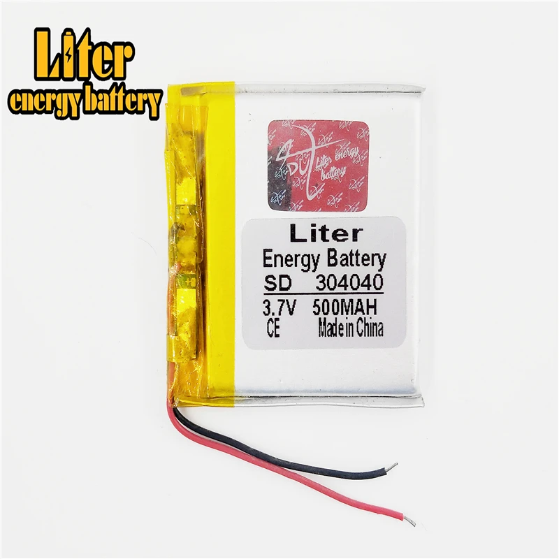 304040 3.7V 500MAH 034040 LIPO Battery M6  MP3 MP4 MP5 GPS DVD