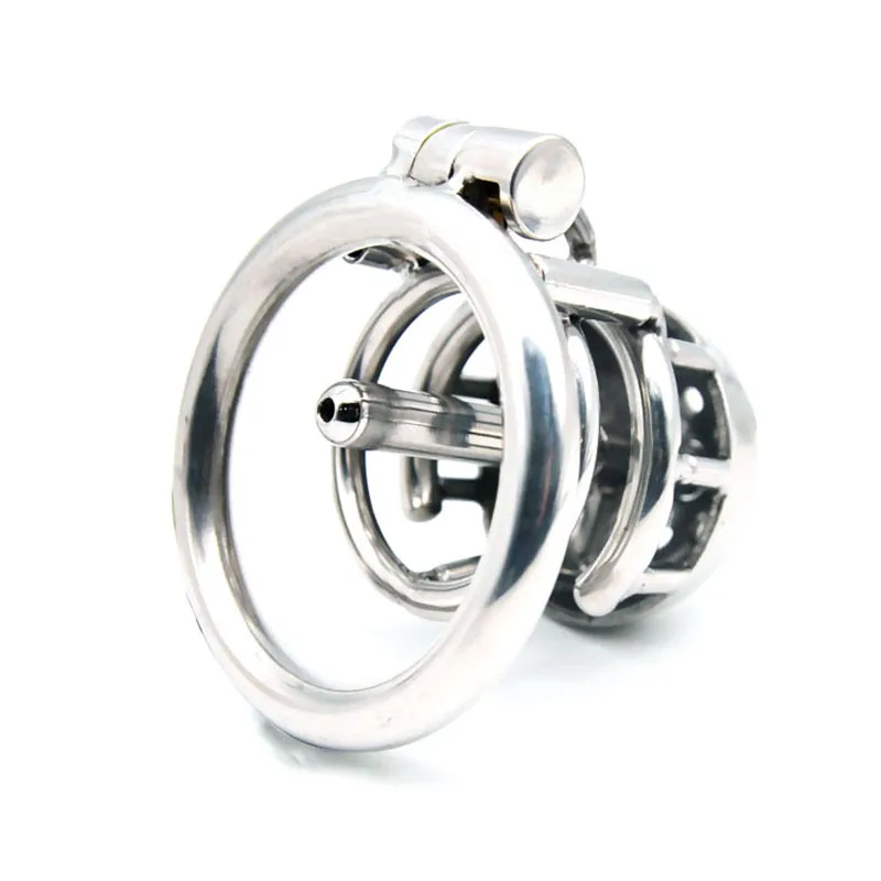 BLACKOUT New Stainless Steel Male Dual Use PA Chastity Device Penis Ring Cock Cage Adult Sex Toys Kidding Zone \