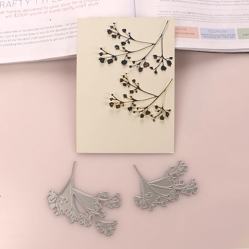 DUOFEN METAL CUTTING DIES gingko  branches tree branches stencil DIY Scrapbook Paper Album 2020 new