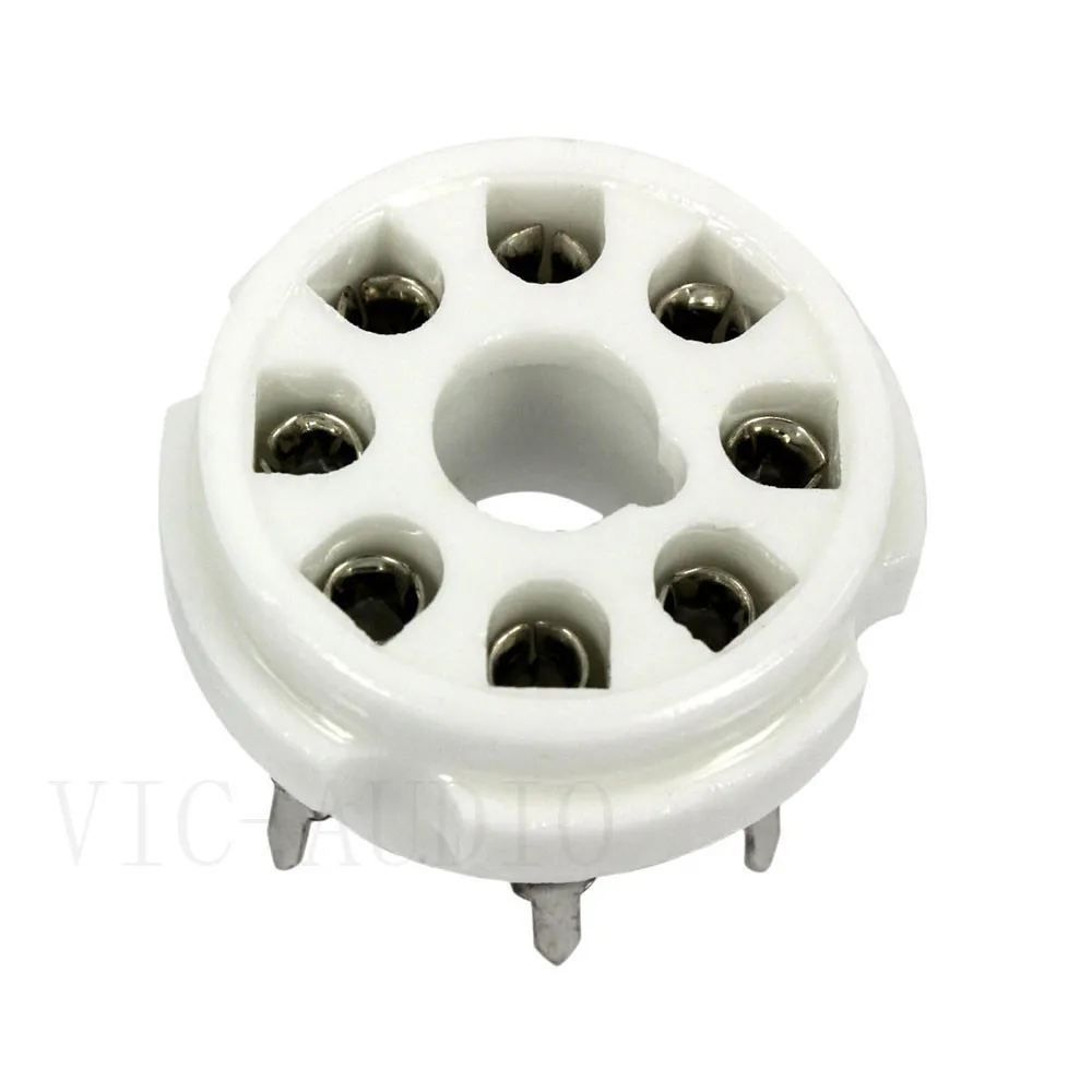 10 шт., 8-контактные керамические трубчатые розетки K8A для 6P3P 6SN7 6N8P 6N9P 5Z3P 5Z4P 6550 KT88, вакуумный трубчатый усилитель, винтажный Hi-Fi