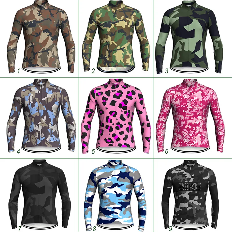 

Cycling jersey Camo men shirts Jacket MTB Pro Team Race Sport Bike Top Wear Mountain maillot Road bicycle downhill wear clothing