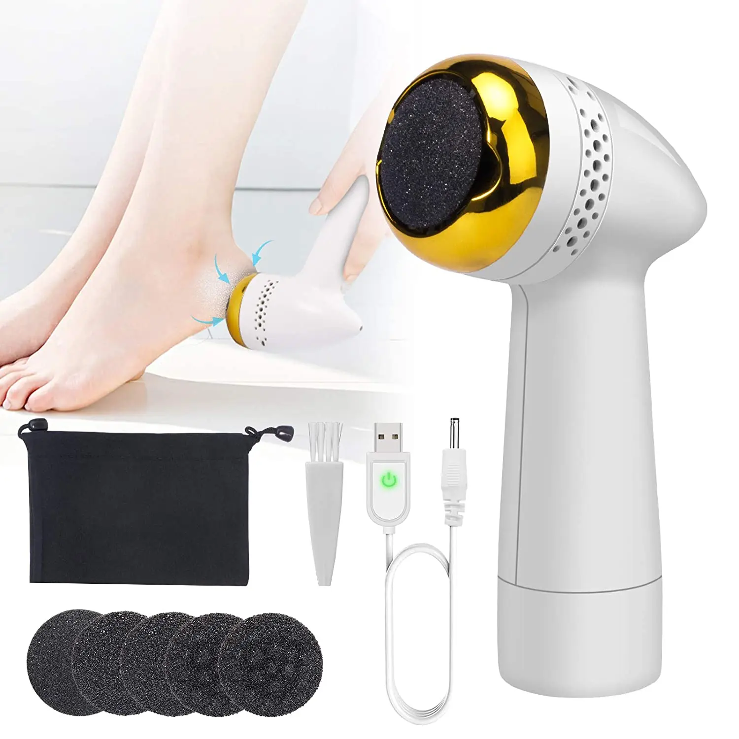 

Multifunction Electric Vacuum Adsorption Remove Calluses Hardness Dead Skin Heels Grinding Pedicure Foot Grinder Pedicure