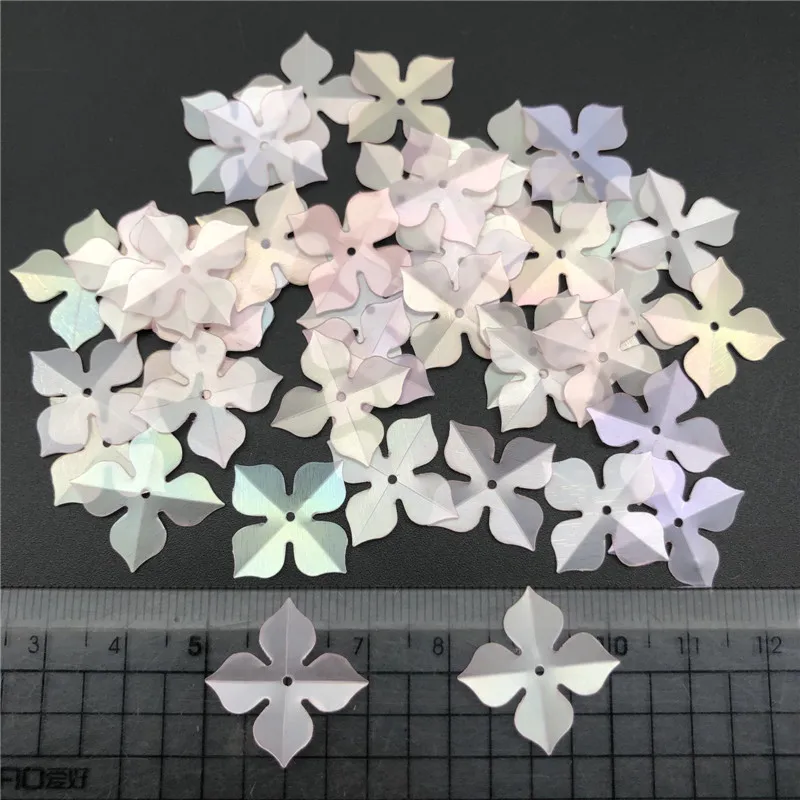 30g 10mm 20mm Windmill Tetrafolium Dull  Loose Sequins Paillettes For Sewing ,Shoes,Hat,Kids DIY,Crafts Accessories Wholesale