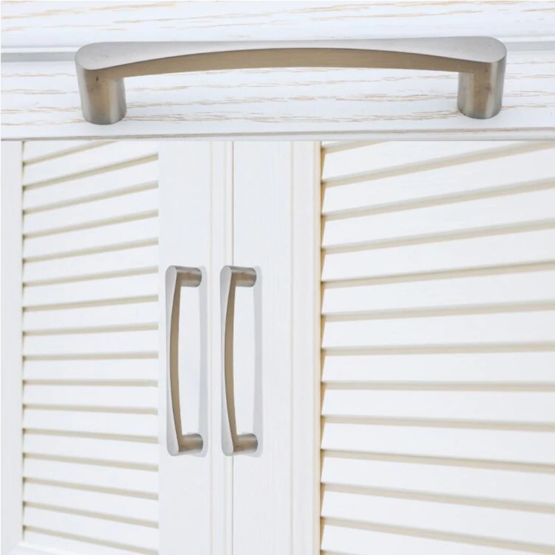 KK&FING Silver Zinc alloy Cabinet Handles Kitchen Wardrobe Pulls Drawer Knob Furniture Hardware Accessories