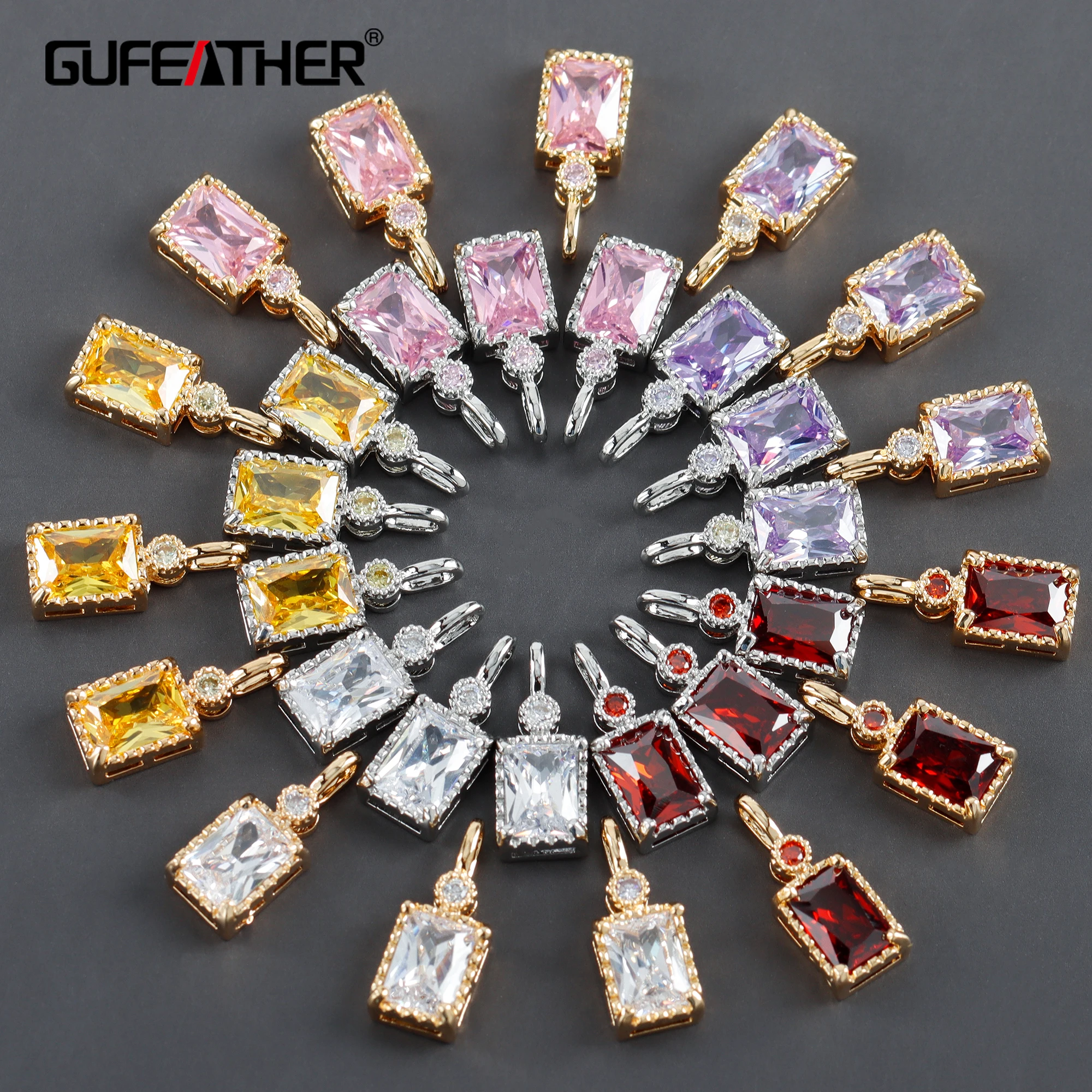 

GUFEATHER M999,diy accessories,pass REACH,nickel free,18k gold rhodium plated,copper,zircon,jewelry making,diy earring,10pcs/lot