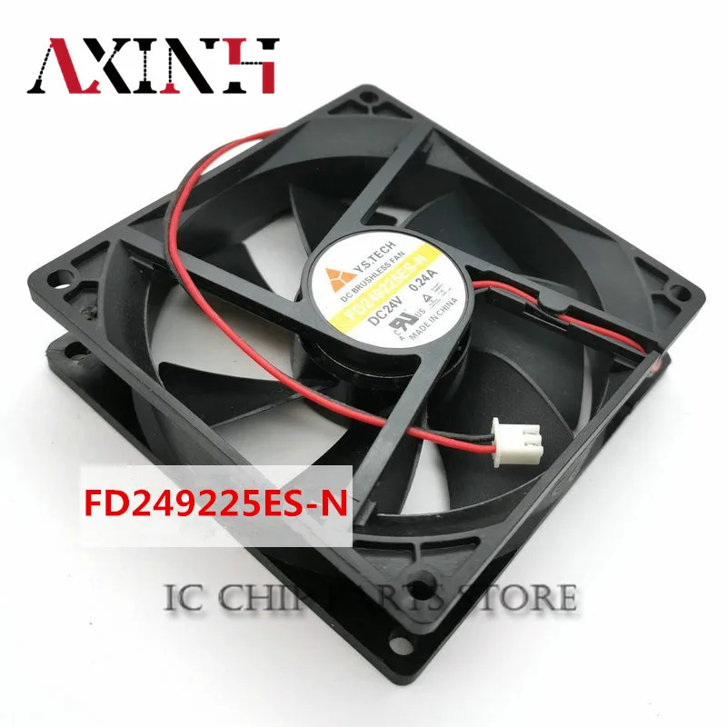 Original brand new FD249225ES-N 9225 DC24V 0.24A 2WIRE Cooling fan 92*92*25MM  in stock