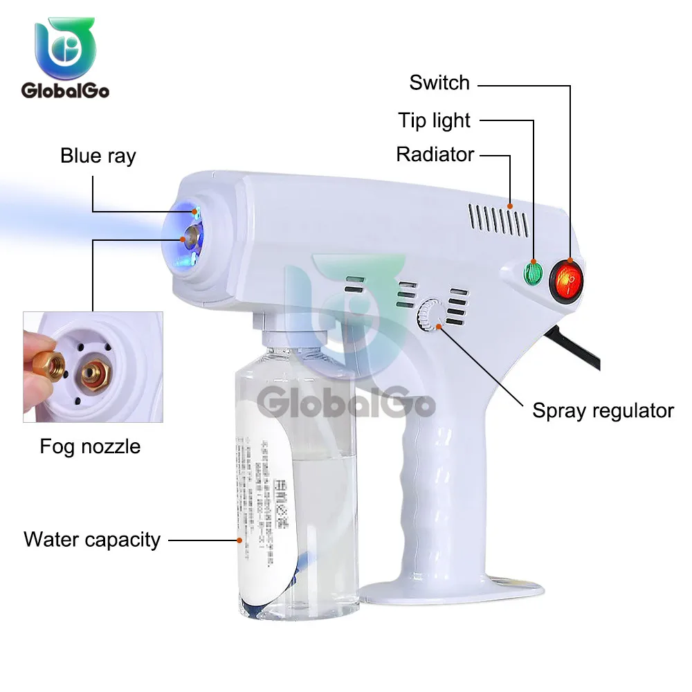 Imagem -03 - Máquina Ultra Fina 1200 V260 v do Pulverizador do Disparador da Água da Névoa do Cabelo do Dispositivo do Pulverizador do Vapor da Desinfecção da Luz 110 w 240 ml Azul