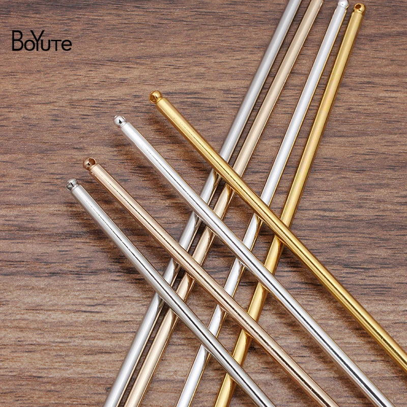 BoYuTe (50 Pieces/Lot) 3*125MM 3*150MM Metal Iron Hair Sticks Factory Supply Handmade Diy Hair Accessories Materials