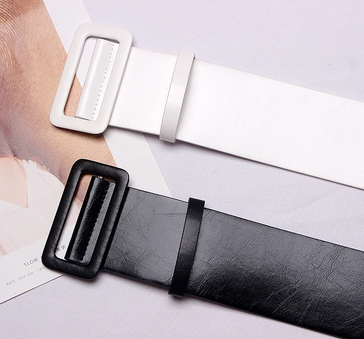 Kleidung zubehör 2020 Neue Frauen Großen Ring Breite Leder Gürtel Für Top Qualität Strap Jeans Feminine Frau Runde Schnalle Gürtel – Detail 8