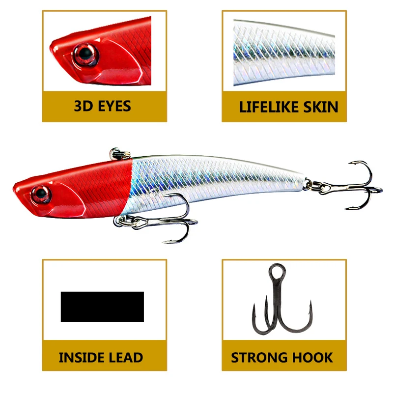 Crankbait Wobbler de Pesca que Se hunde, señuelo duro de hielo, Mini Wobblers, Se Uelo, 9,5 Cm, 23G, novedad