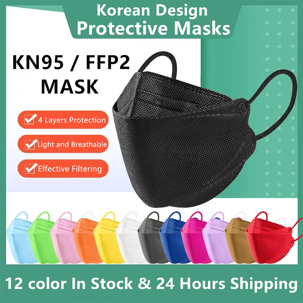 

FFP2 Mask CE KN95 Mascarillas FPP2 Approved Adults Protective Mouth Face Mask Reusable KN95 Respirator FFP2MASK FFP3 fish Masks