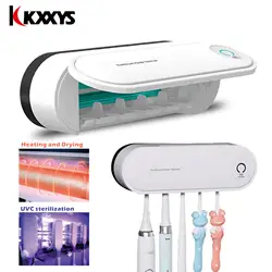 Esterilizador de cepillo de dientes con luz UV, dispensador de secado ultravioleta, antibacterias, soporte para pasta de dientes, juego de herramientas de baño para el hogar