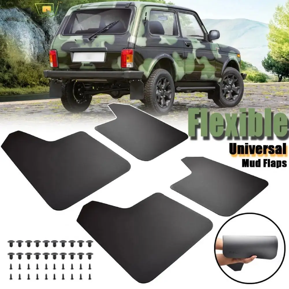 

4Pcs Mud Flap Protective Indeformable Black Universal Car Splash Guard for Vehicle