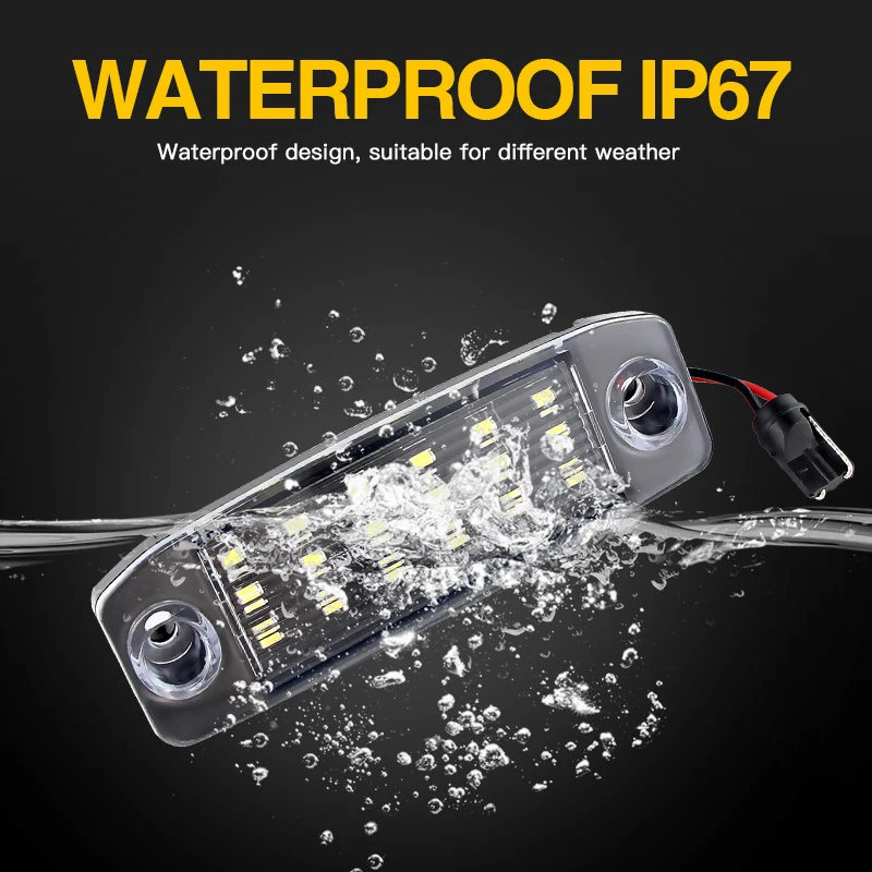 2x For Hyundai Kona i40 CW Sonata VI Sonata 10 Sonata YF 10MY GF 10 For Kia Sportage Car LED License Plate Light Number Lamps