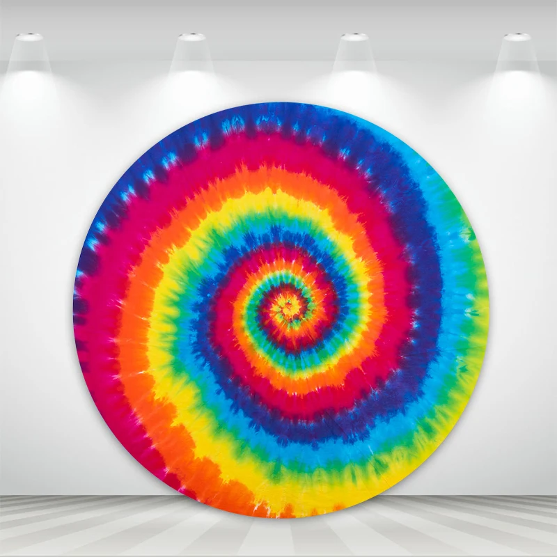 MOCSICKA Circular Photography Background Rainbow Vortex Decoration Child Portrait Photo Backdrop Studio Professional Round Props