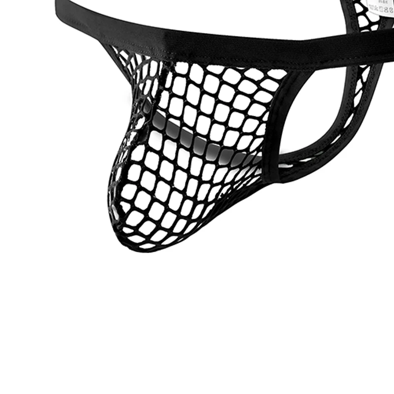 CLEVER-MENMODE Sexy Underwear Hot Transparent Men Mesh Thongs Panties G String T-back Jockstrap Erotic Costume Man Cock Pouch