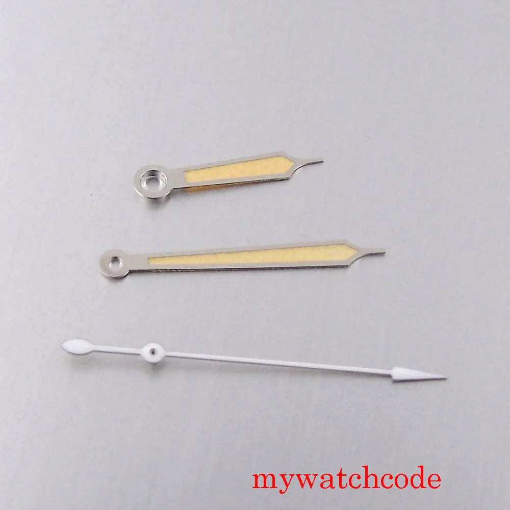 Per NH35 NH36 MIYOTA 8215 821A 8205 Mingzhu 2813 ETA 2824 2836 movimento arancione lancette dell'orologio Set verde luminoso parti di alta qualità