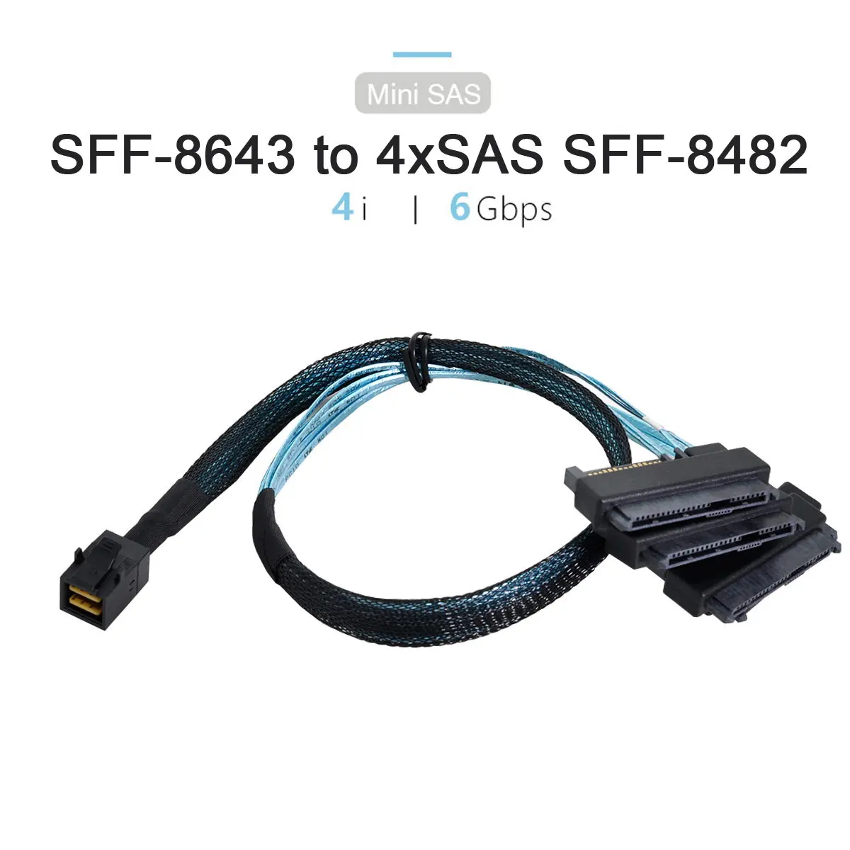 

CY NGFF 4 SAS 29Pin SFF-8482 Target Disk 6Gbps to Internal Mini SAS SFF-8643 Host Data Server Raid Cable