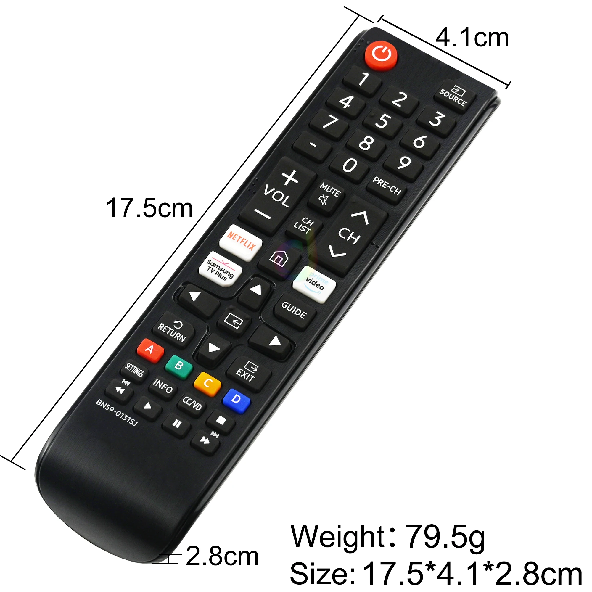 Universal Remote Control BN59-01315J for Samsung 4K 8K Uhd TV with Netflix Prime Video Samsung TV Plus Hot keys