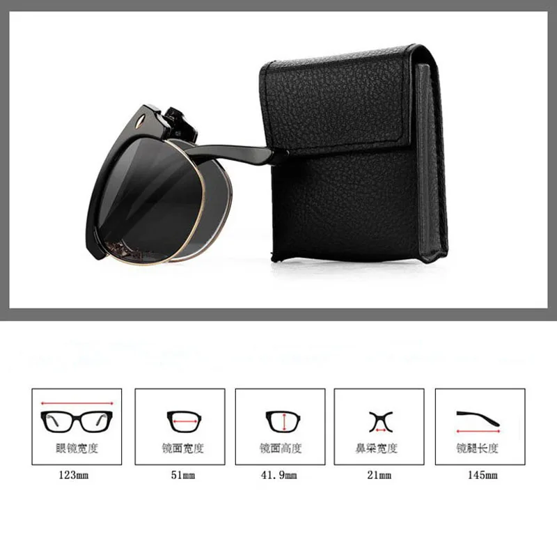 Fashion multifunctional sunglasses for men and women portable folding reading glasses sunglasses glasses set