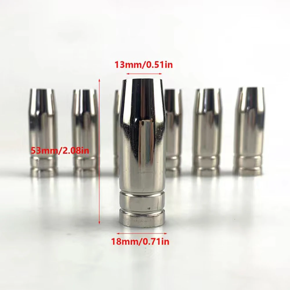 25pcs MIG MB15AK Set Of Nozzles For Welding Torch Swan neck Cap Tip Contact 0.8mm 0.6mm MB15 Ceramic Accessories WeldingMachine