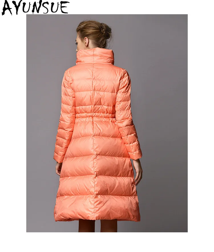 AYUNSUE Natural Raccoon Fur Collar Women\'s Winter Down Jacket Woman Parkas 2020 White Duck Down Coat Female Coats Hiver 1608201