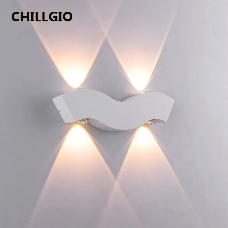 

CHILLGIO Outdoor Waterproof LED Wall Lamps Exterior Aluminum IP65 Lighting Garden Yard DECO Interior Europe Modern Indoor Light