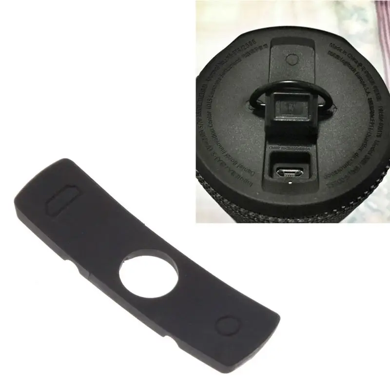 Replace Rubber Plug Cover for Logitech UE Megaboom Speaker Charge Port Waterproof Black Rubber Plug Cover   QX2B