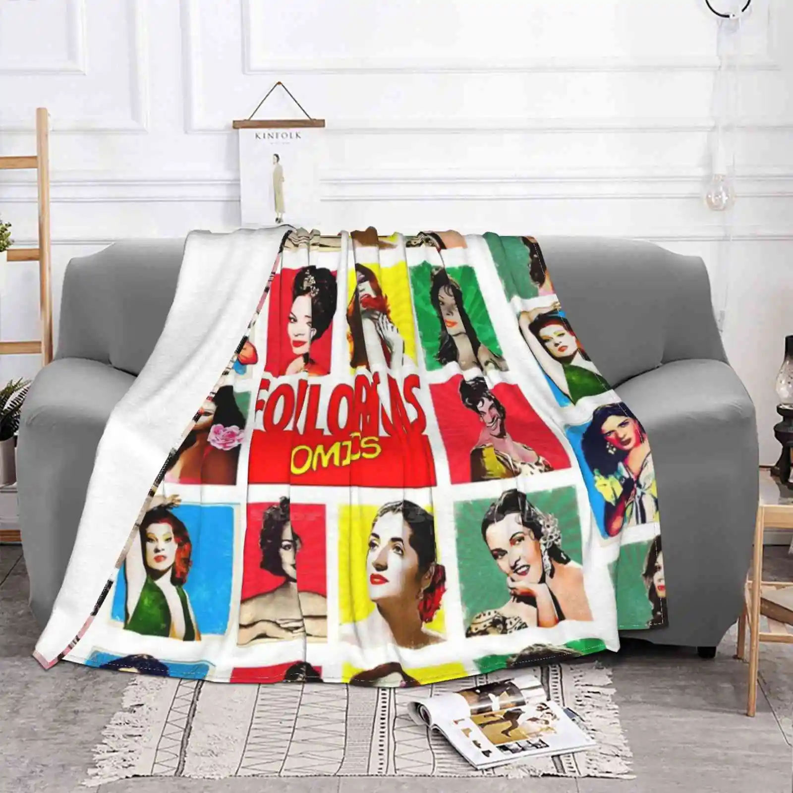 Folkloricasreinas De La Copla Vintage Comics Blanket Soft Warm Travel Portable Blanket Folkloric Couplet Queens Of The Couplet