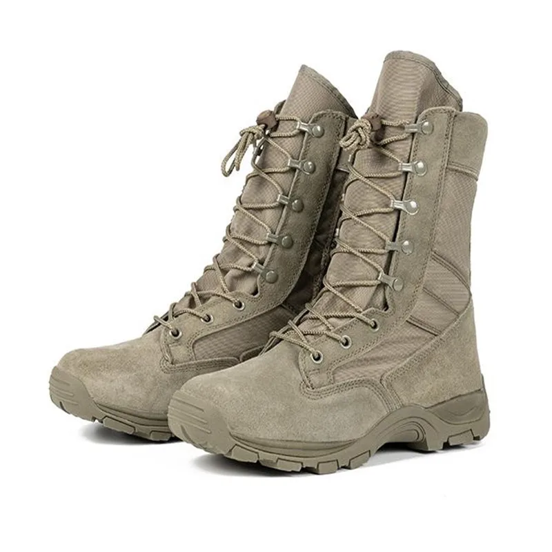 men\'s autumn spring boots Outdoor Sports Light Weight Hiking Shoes Slip-resistant high green black desert training boot 39 46