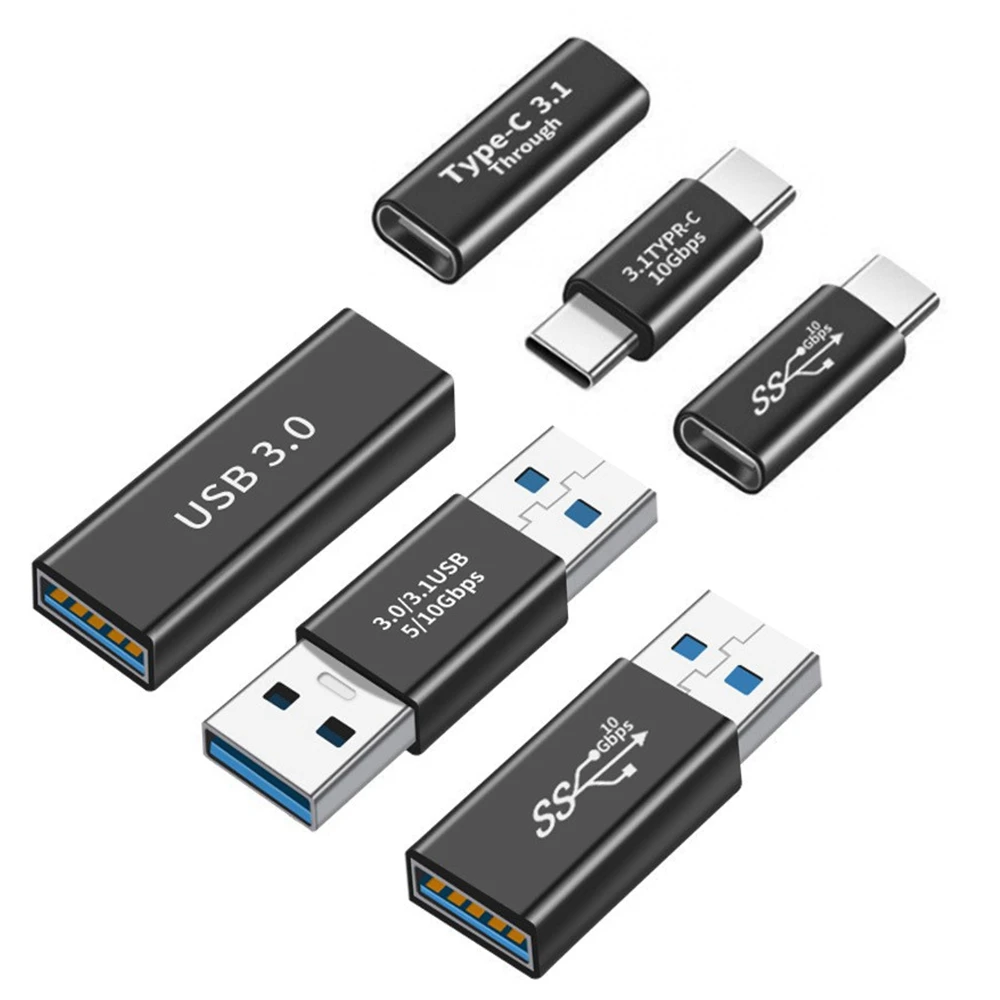 Адаптер для компьютера USB 3.0 из алюминиевого сплава «штырь-гнездо» 3,1 type-c Интерфейс передачи данных