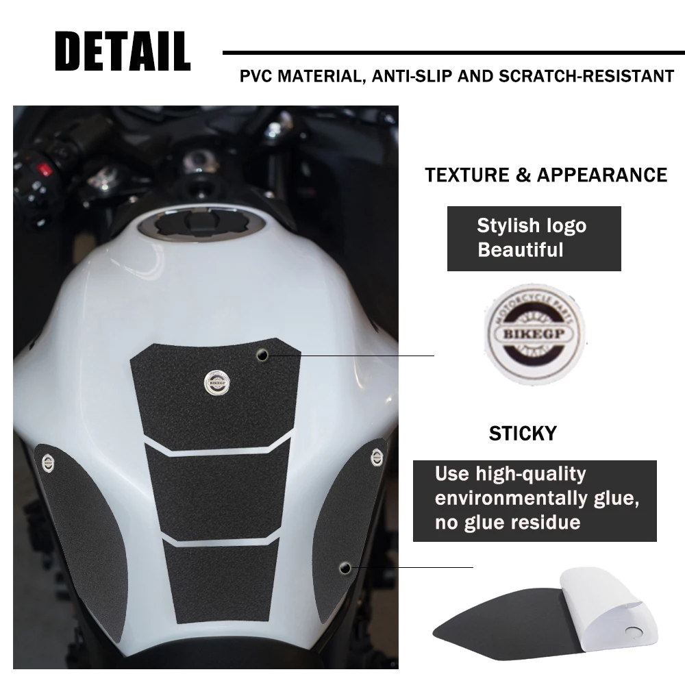 Motocicleta antiderrapante almofada do tanque de combustível gás joelho aderência tração anti-risco adesivo para kawasaki z650 para ninja 650 z650 2017 18-2021