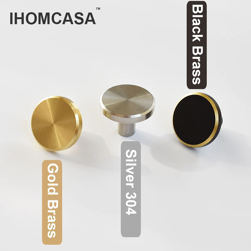 IHOMCASA 32 Màu Bắc Âu Bếp Tay Cầm Cửa Kéo Vàng Tủ Quần Áo Tủ Đồ Tủ Ngăn Kéo Núm Da Nhân Tạo