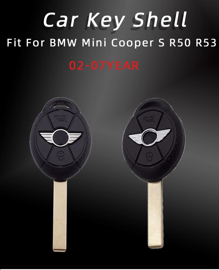 Otai Cover per Chiave Auto in Silicone Caso Compatibile con modello in Fibra di Carbonio b-mw Mini Cooper S R50 R53 Protezione per Chiavi Auto