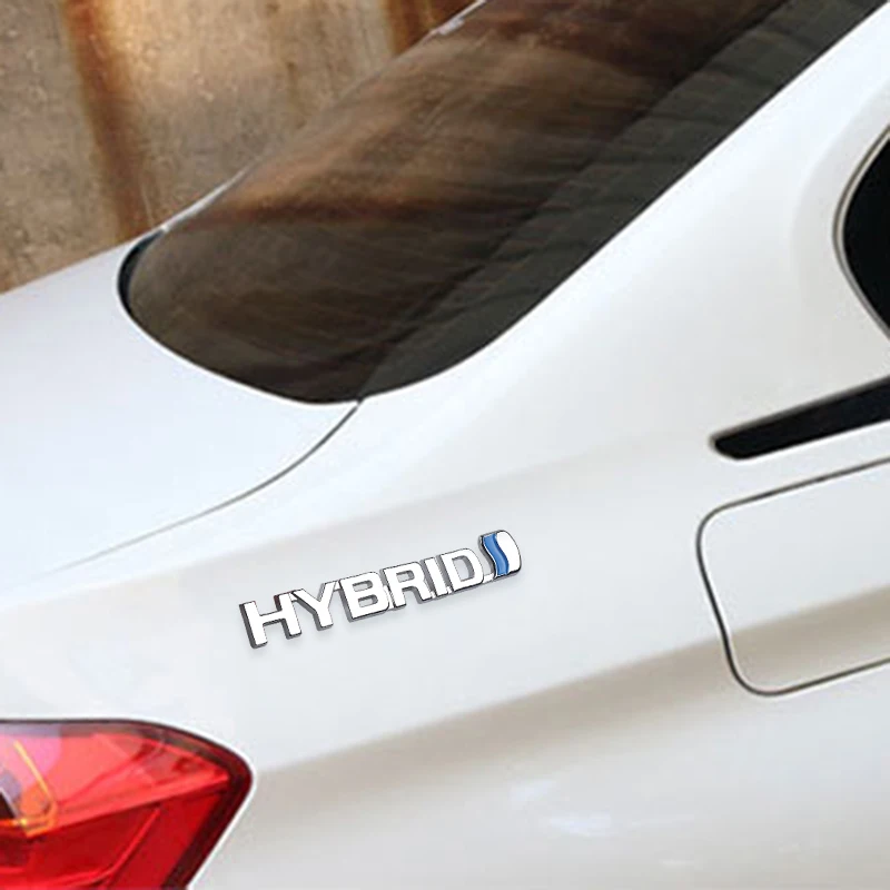 For Toyota Prius Camry Crown Auris Rav4s TRD Car 3D Metal HYBRID Emblem Stickers Auto Body Trunk Styling Decor Decal Accessories