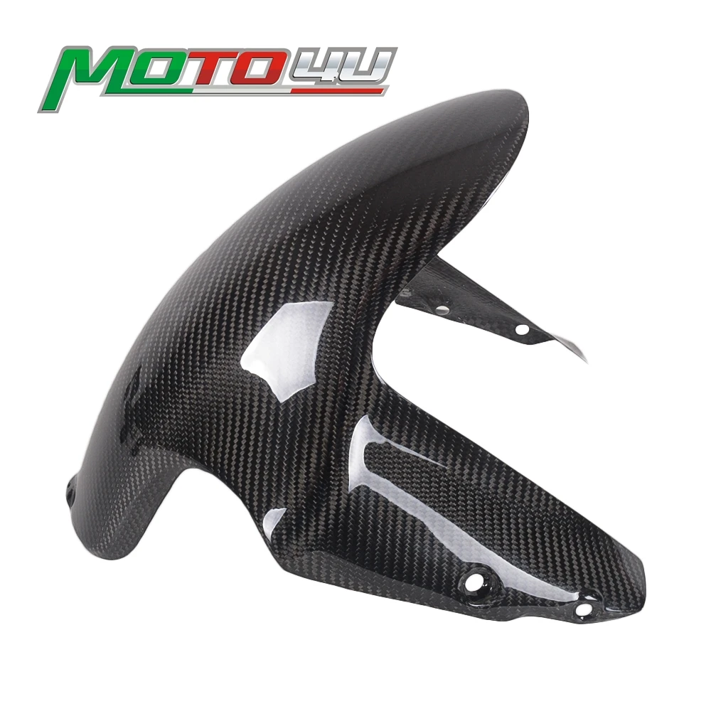 For Ducati 848 1098 1198 100% Carbon Fiber Front fender (Replacement)  Motorcycle Mudguard Hugger Twill Weaver Accesso