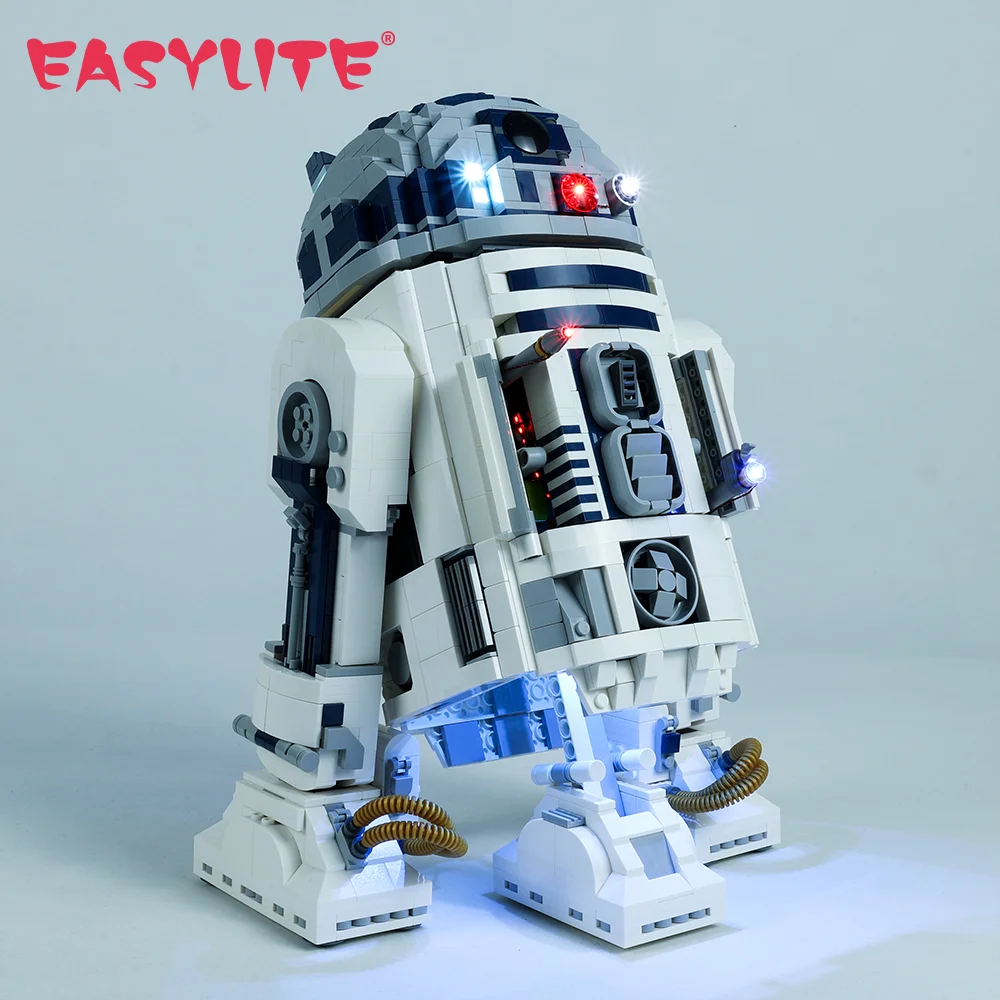 EASYLITE 75308 스타 R2-D2 로봇 빌딩 블록용 LED 조명 키트, 수집용 브릭 전용 조명 키트 미포함