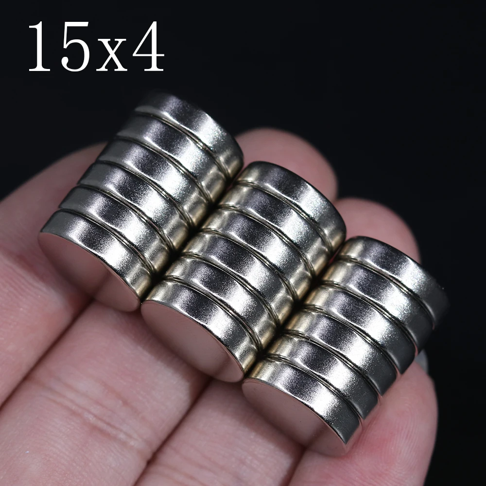 

5/10/20/50 Pcs 15x4 Neodymium Magnet 15mm x 4mm N35 NdFeB Round Super Powerful Strong Permanent Magnetic imanes Disc 15*4