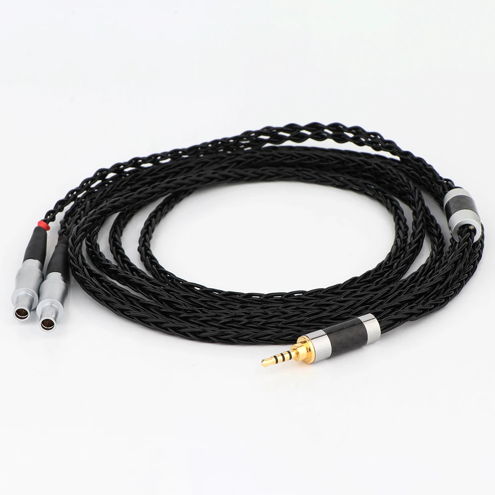 HIFI 3.5/2.5/4.4mm Balanced OCC Single Crystal Silver Headphone Upgrade Cable Cable For HD800 HD800S HD820 Headset Cable