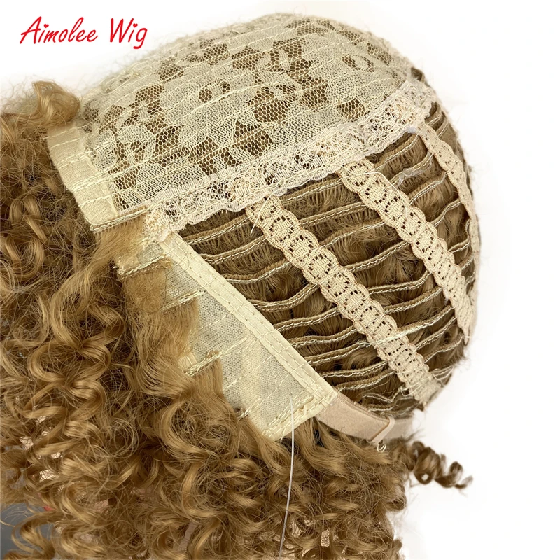 Aimolee Kinky Curly Afro Peruca de cabelo curto para mulheres negras, uso diário, festa, cosplay