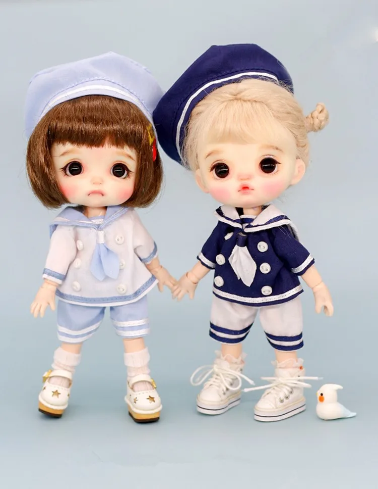 Ob11 Molly size precollege school uniform Sailor baby suit BJD12 sub-doll suit GSC clay man school uniform doll accessories