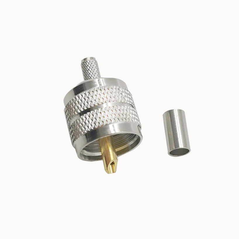 1Pcs UHF Male Plug PL-259 Connector For RG58 LMR195 RG-400 RG-142 50-3 cable RF UHF PL-259 Male Solder RF Connector Plugs