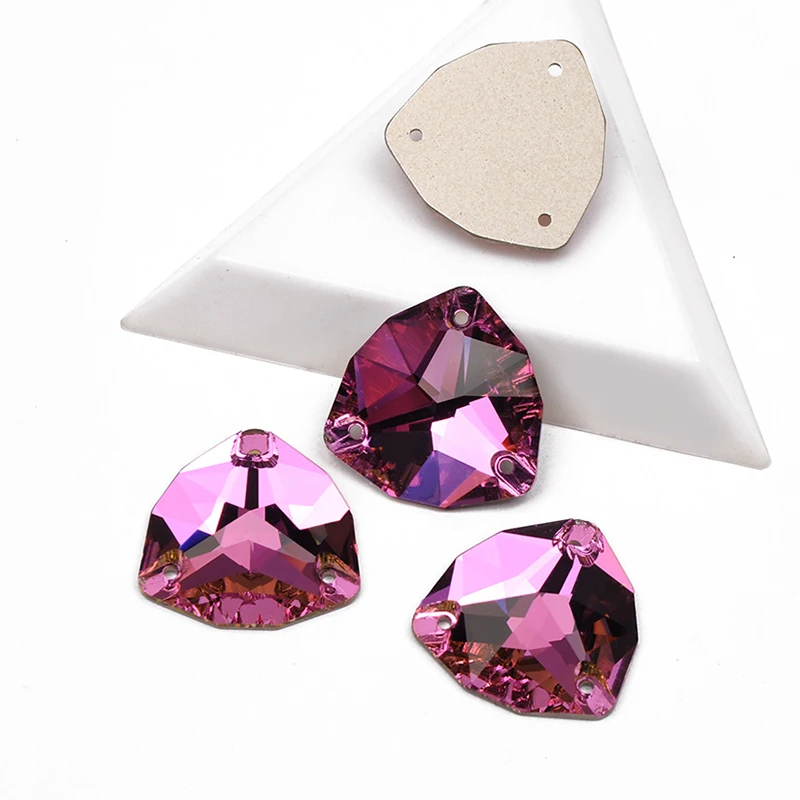 YANRUO 3272 Fat Triangle Alle Farben Aufnähsteine Glas Kristall Strasssteine AAAAAA Qualität Nähsteine für Kleidung, Kleider, Schuhe – Detail 14