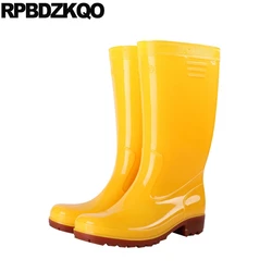 White Yellow Autumn Rubber Fishing Boots Men Rain Shoes Tall Black Comfortable Fall Slip On Waterproof 2021 Knee High Cheap