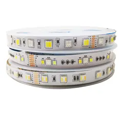 5メートル12v 24v dc 5050 rgbw 4in1 rgbw 5in1 rgbcct ledストリップ60のled/m複列rgbw 120leds/mフレキシブルledテープライト10ミリメートル12ミリメートルpcb