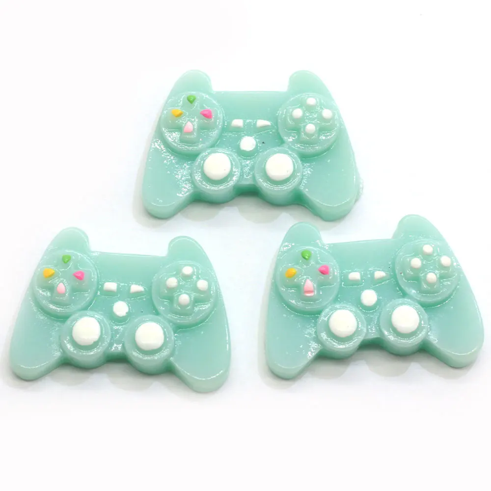 Hot Selling Newest Game Hadling Controller Gamepad Miniature Resin Simulation Flatback Beads Kawaii Loose Sticker